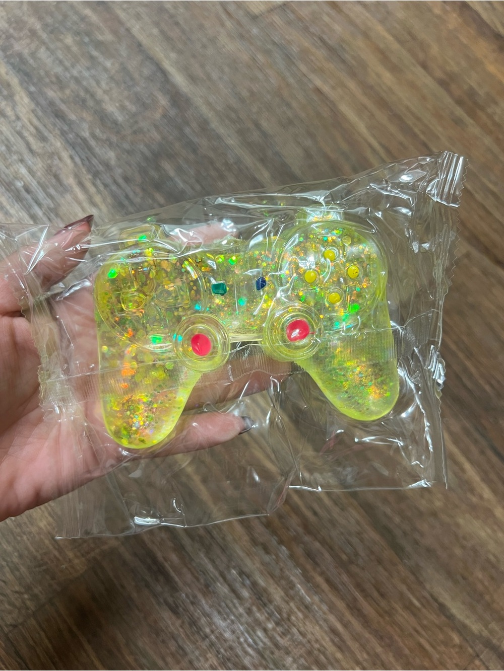 Yellow Glitter Game Controller Squishy